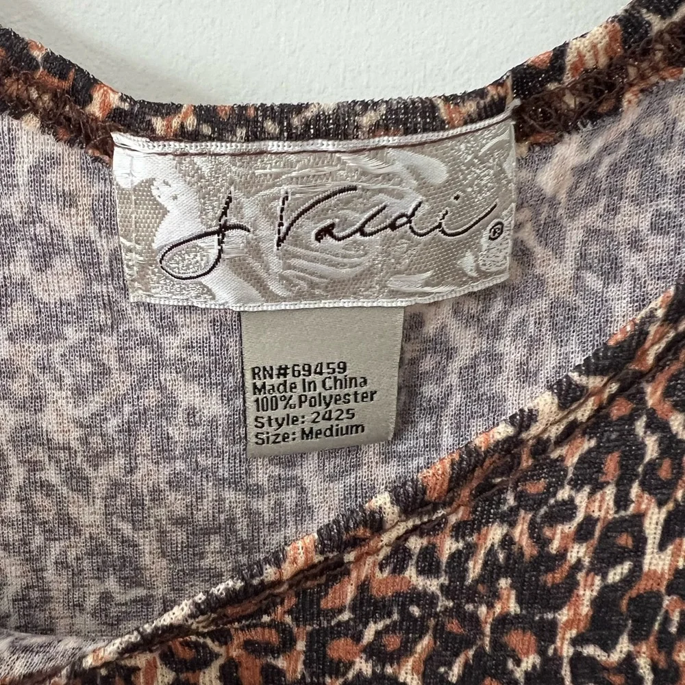 J Valdi Leopard Animal Print Luxury Swim Coverup Dress | Size Medium